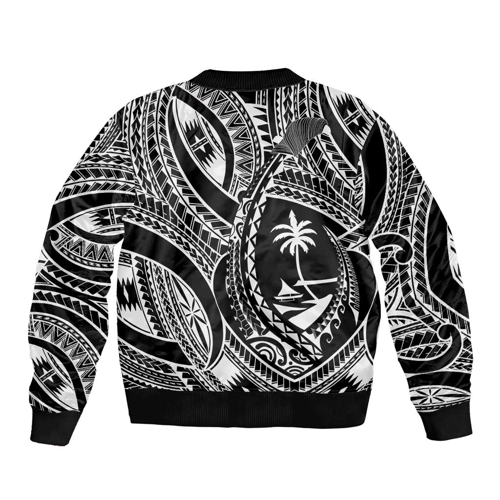 Hafa Adai Guam Inspired Tattoo Sleeve Zip Bomber Jacket LT9 - Polynesian Pride