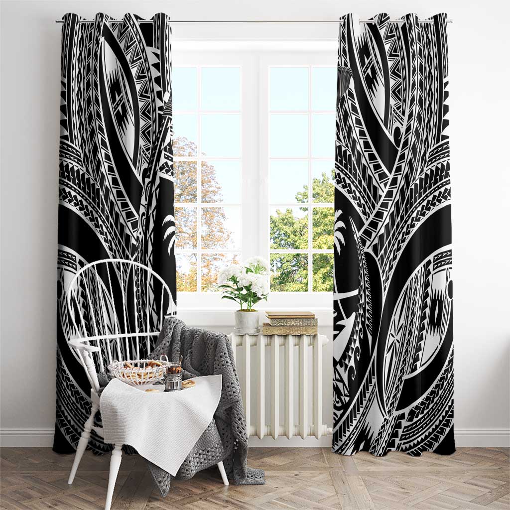 Hafa Adai Guam Inspired Tattoo Window Curtain