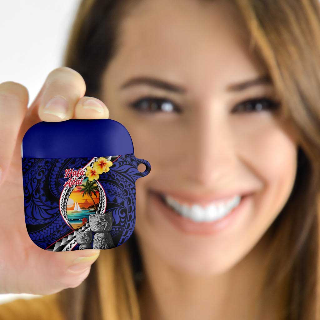 Hafa Adai Guam Seal Latte Stones Artwork AirPods Case - Polynesian Pride