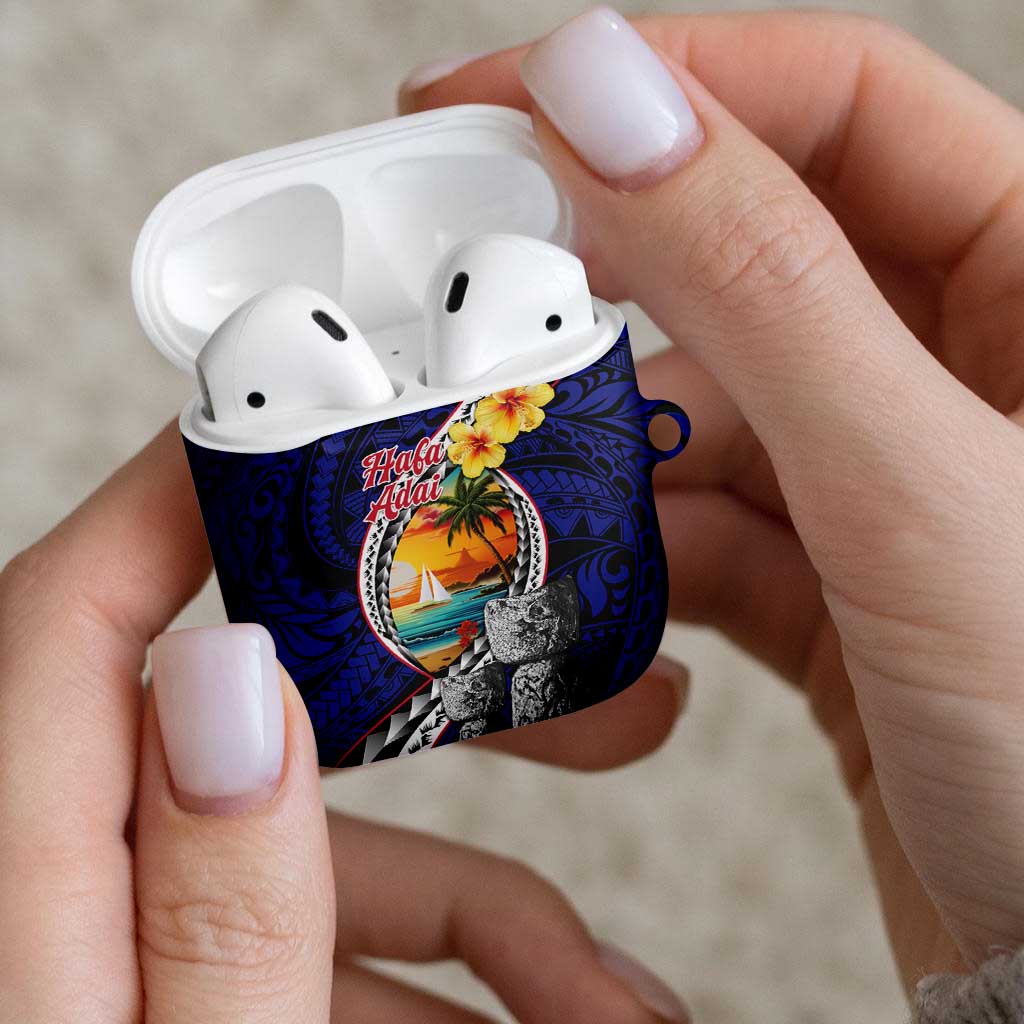 Hafa Adai Guam Seal Latte Stones Artwork AirPods Case - Polynesian Pride