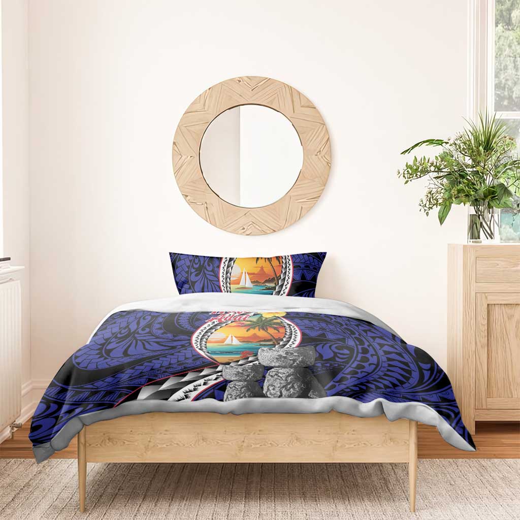 Hafa Adai Guam Seal Latte Stones Artwork Bedding Set