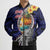 Hafa Adai Guam Seal Latte Stones Artwork Bomber Puffer Jacket - Polynesian Pride