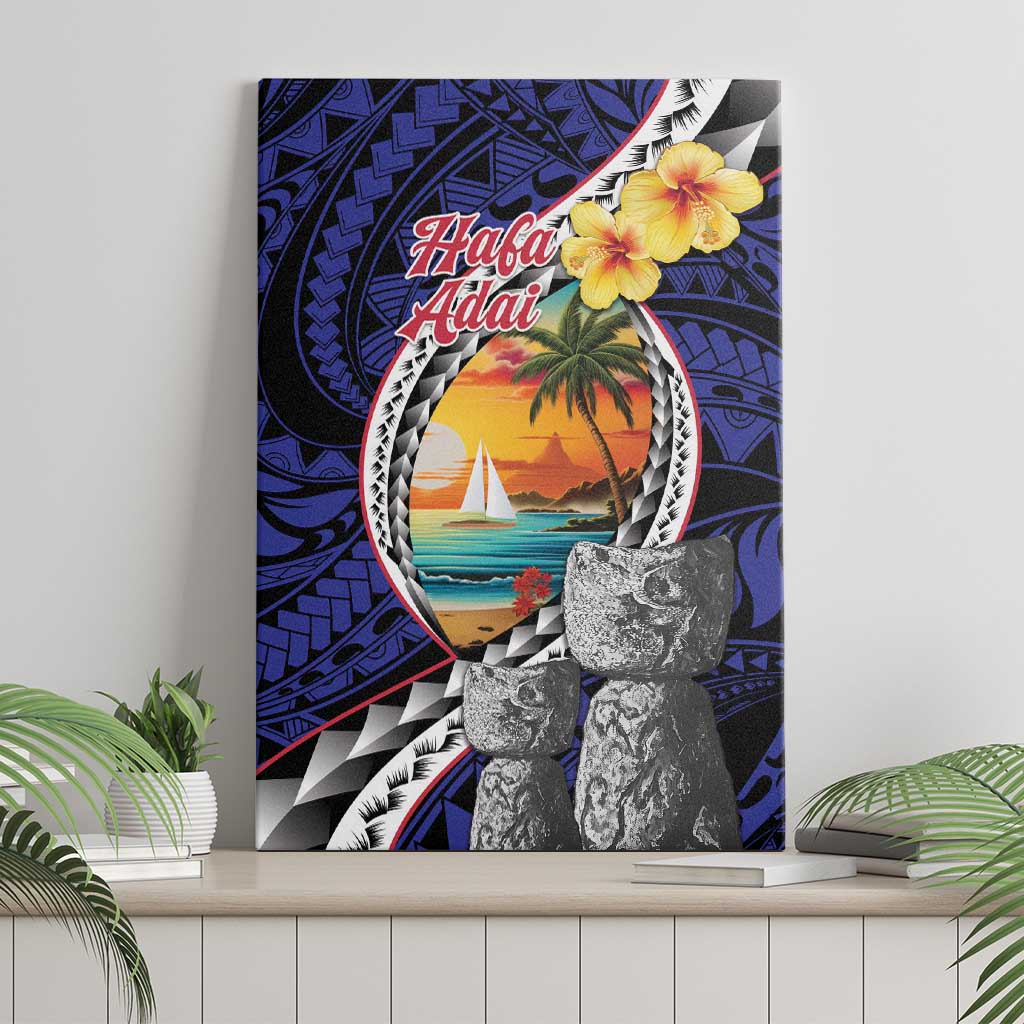 Hafa Adai Guam Seal Latte Stones Artwork Canvas Wall Art