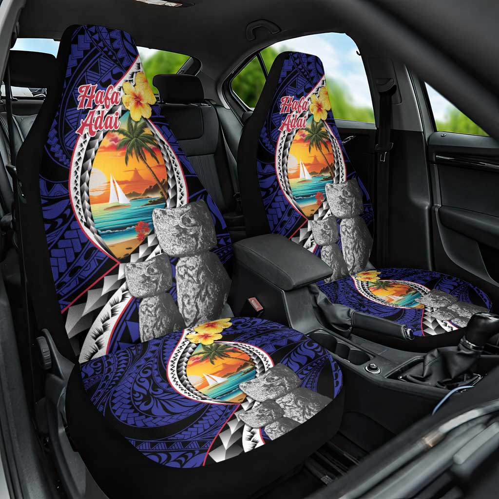 Hafa Adai Guam Seal Latte Stones Artwork Car Seat Cover