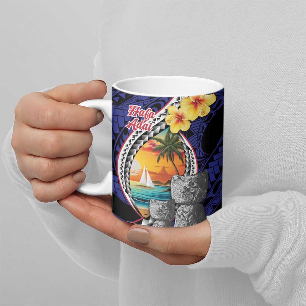 Hafa Adai Guam Seal Latte Stones Artwork Ceramic Mug - Polynesian Pride