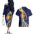 Hafa Adai Guam Seal Latte Stones Artwork Couples Matching Off The Shoulder Long Sleeve Dress and Hawaiian Shirt