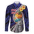 Hafa Adai Guam Seal Latte Stones Artwork Family Matching Long Sleeve Bodycon Dress and Hawaiian Shirt
