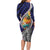 Hafa Adai Guam Seal Latte Stones Artwork Family Matching Long Sleeve Bodycon Dress and Hawaiian Shirt