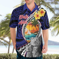 Hafa Adai Guam Seal Latte Stones Artwork Hawaiian Shirt