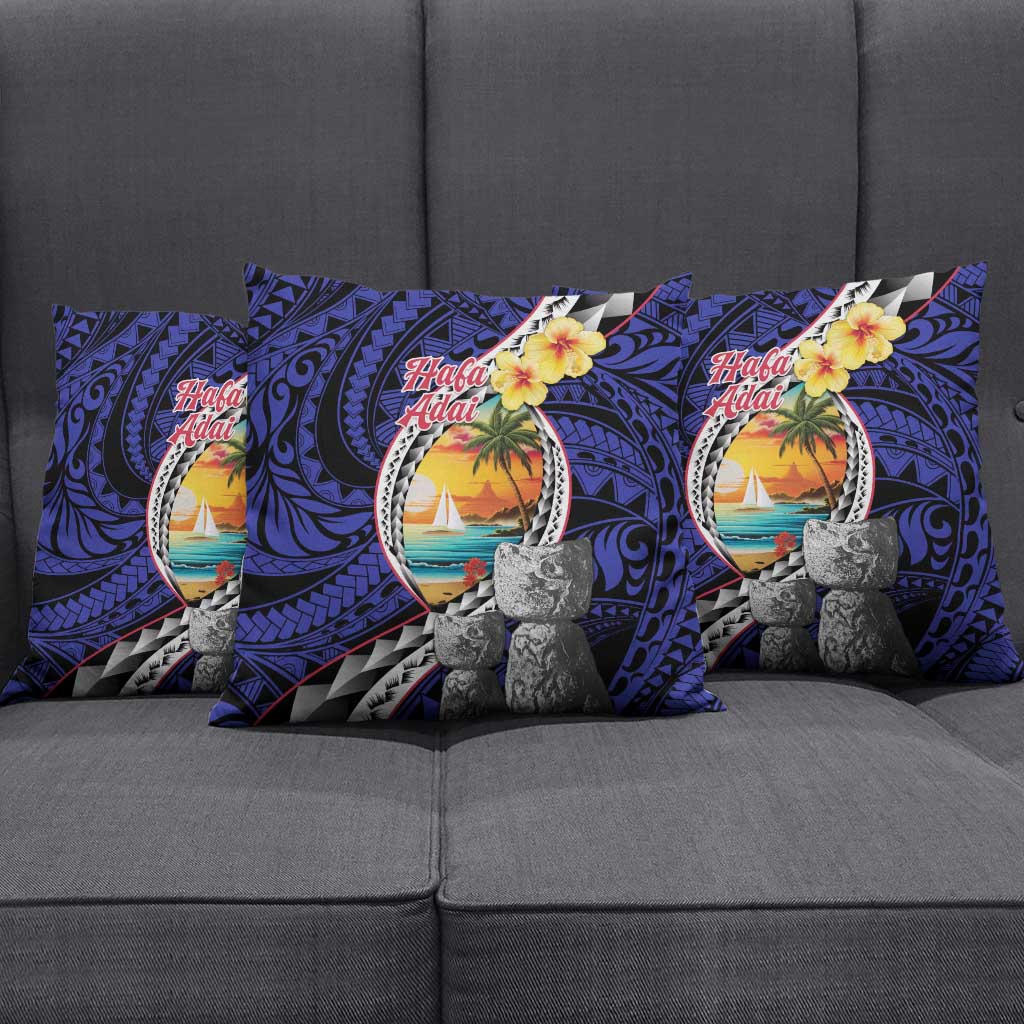 Hafa Adai Guam Seal Latte Stones Artwork Pillow Cover - Polynesian Pride