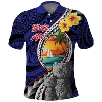 Hafa Adai Guam Seal Latte Stones Artwork Polo Shirt