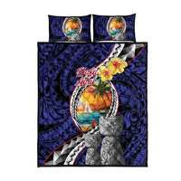 Hafa Adai Guam Seal Latte Stones Artwork Quilt Bed Set