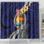 Hafa Adai Guam Seal Latte Stones Artwork Shower Curtain