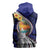Hafa Adai Guam Seal Latte Stones Artwork Sleeveless Zip Hoodie - Polynesian Pride