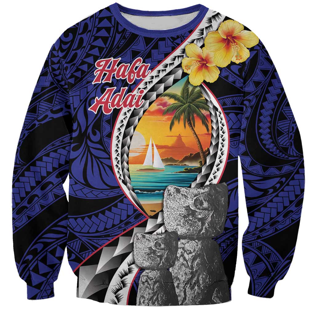 Hafa Adai Guam Seal Latte Stones Artwork Sweatshirt