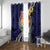 Hafa Adai Guam Seal Latte Stones Artwork Window Curtain