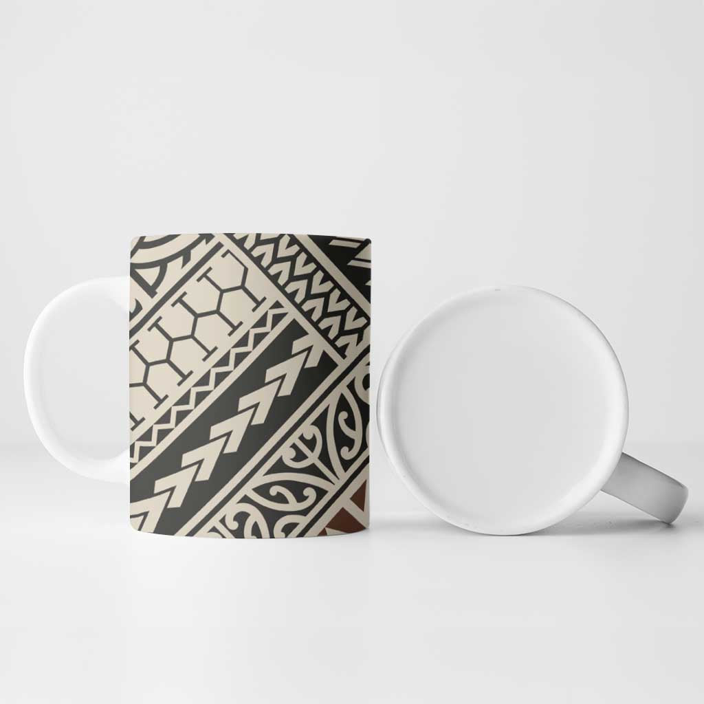 Niho Taniwha Kowhaiwhai Ceramic Mug - Polynesian Pride