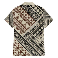 Niho Taniwha Kowhaiwhai Family Matching Off The Shoulder Long Sleeve Dress and Hawaiian Shirt
