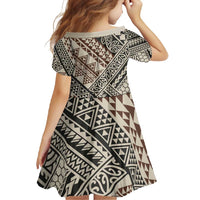 Niho Taniwha Kowhaiwhai Family Matching Short Sleeve Bodycon Dress and Hawaiian Shirt LT9 - Polynesian Pride