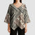 Niho Taniwha Kowhaiwhai Kimono Sleeve Blouse - Polynesian Pride