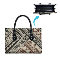 Niho Taniwha Kowhaiwhai Leather Bag - Polynesian Pride
