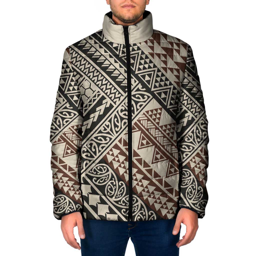 Niho Taniwha Kowhaiwhai Padded Jacket - Polynesian Pride