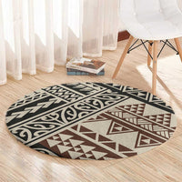 Niho Taniwha Kowhaiwhai Round Carpet LT9 - Polynesian Pride