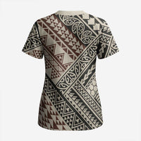 Niho Taniwha Kowhaiwhai Scrub Top - Polynesian Pride