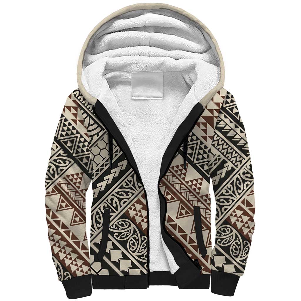 Niho Taniwha Kowhaiwhai Sherpa Hoodie