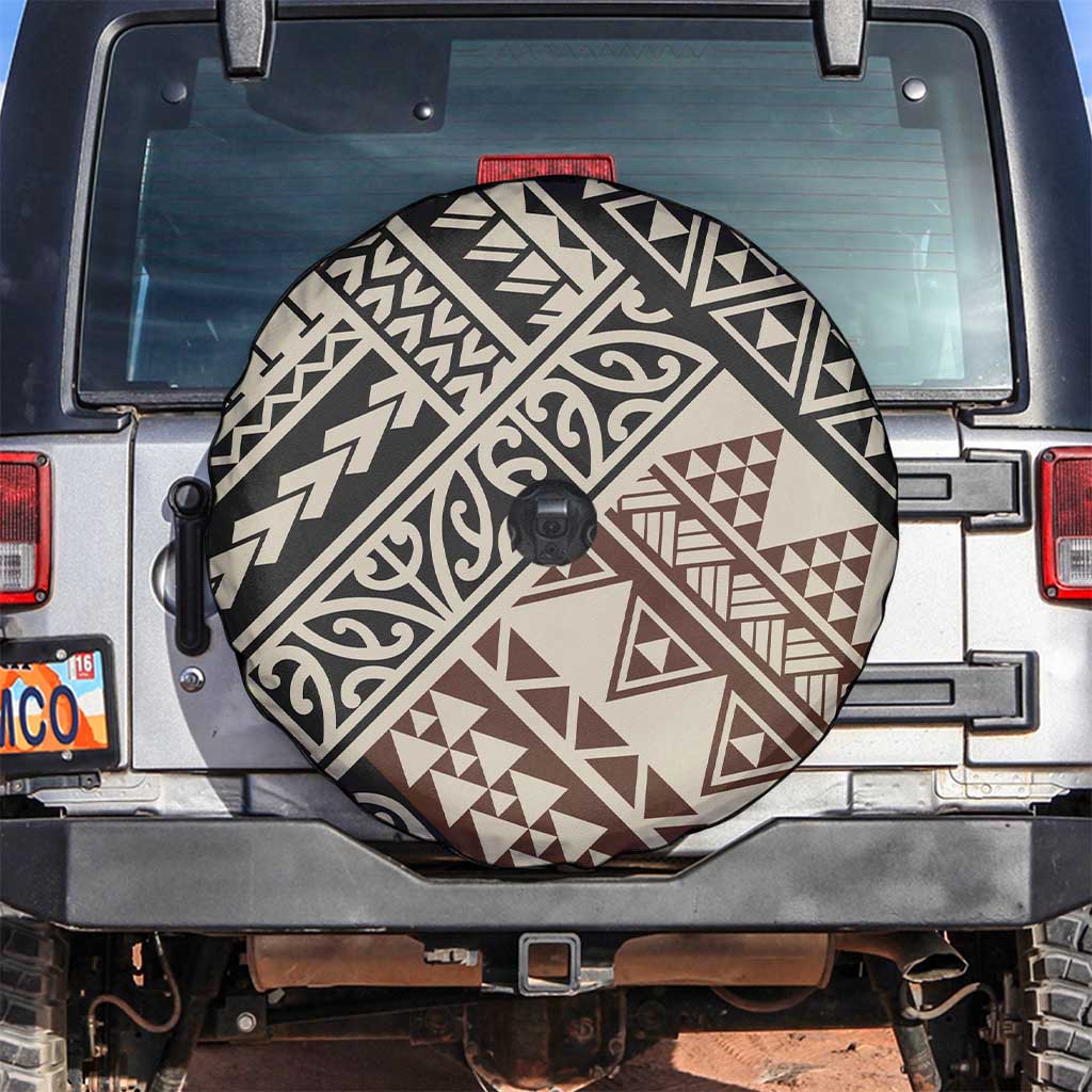 Niho Taniwha Kowhaiwhai Spare Tire Cover LT9 Beige - Polynesian Pride