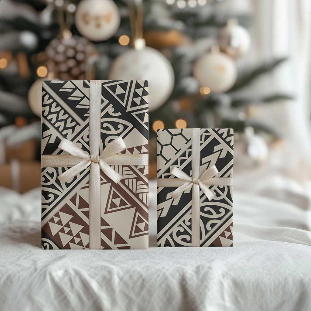 Niho Taniwha Kowhaiwhai Wrapping Paper - Polynesian Pride