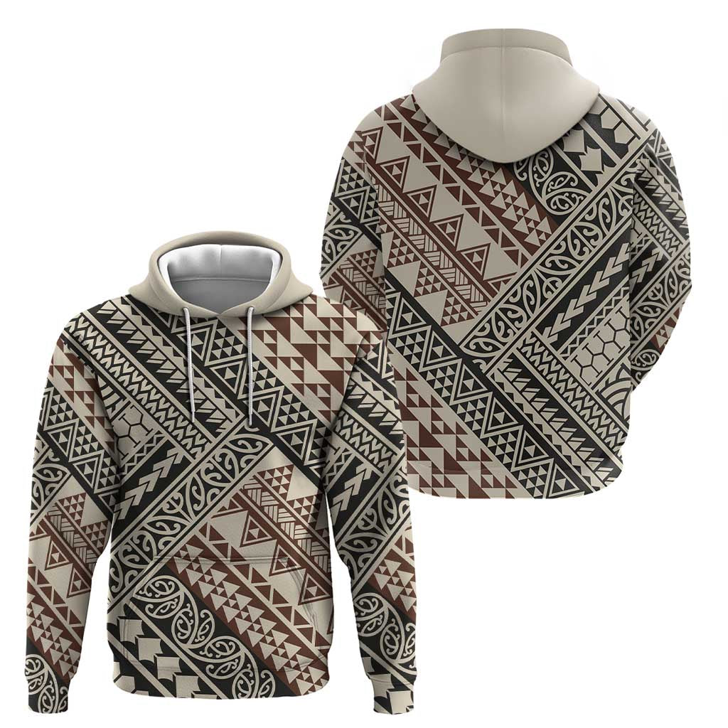 Niho Taniwha Kowhaiwhai Zip Hoodie LT9 - Polynesian Pride