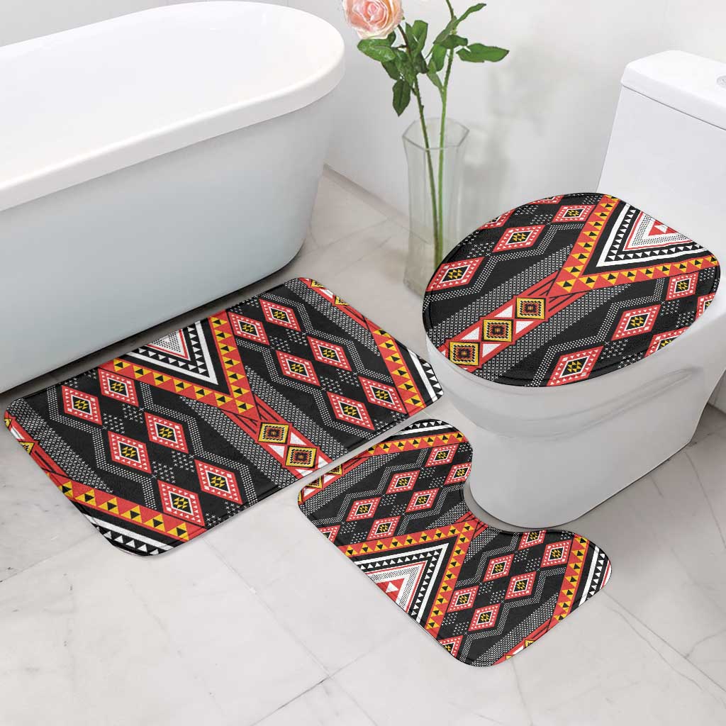 Niho Taniwha Taniko Motif Bathroom Set - Polynesian Pride