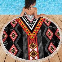 Niho Taniwha Taniko Motif Beach Blanket
