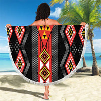 Niho Taniwha Taniko Motif Beach Blanket
