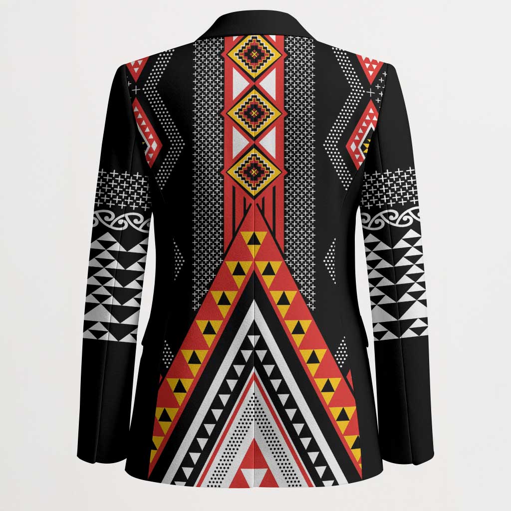 Niho Taniwha Taniko Motif Blazer - Polynesian Pride