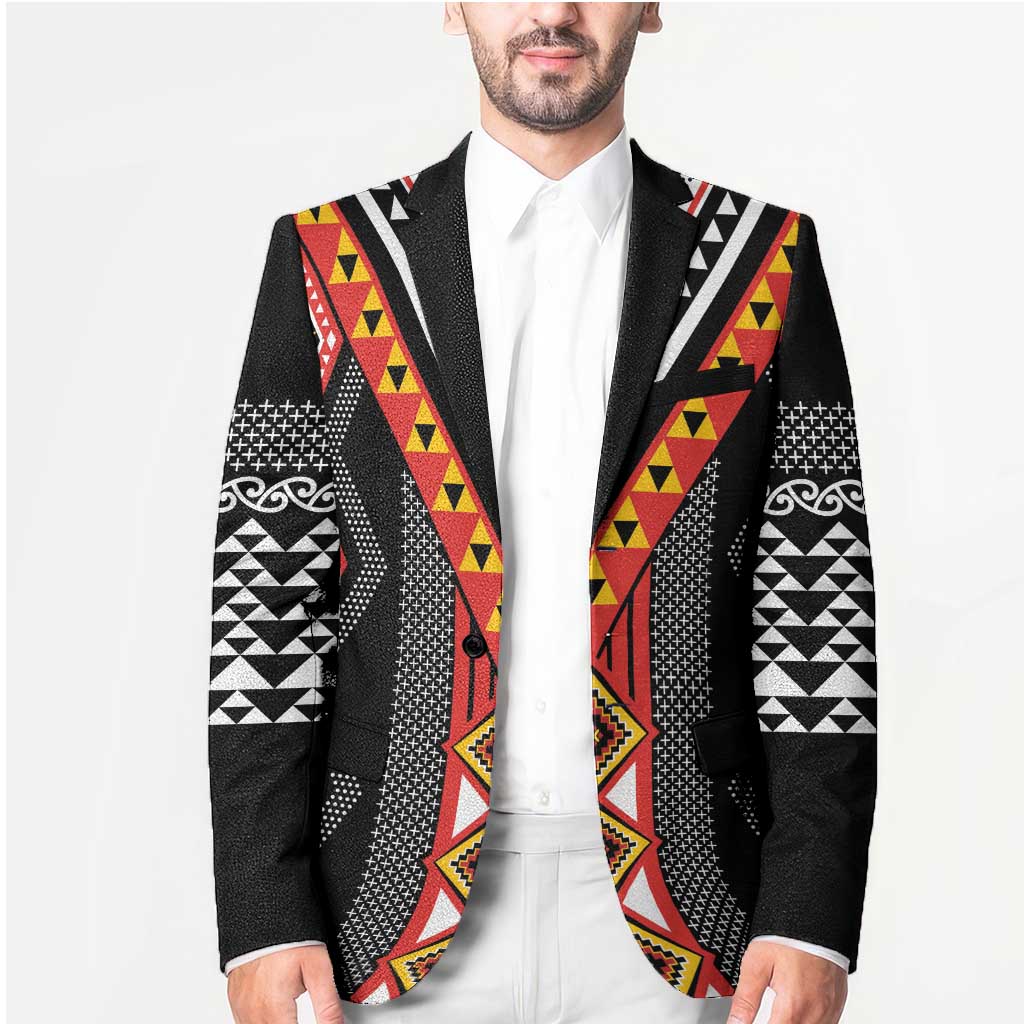 Niho Taniwha Taniko Motif Blazer - Polynesian Pride