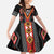 Niho Taniwha Taniko Motif Family Matching Long Sleeve Bodycon Dress and Hawaiian Shirt