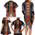 Niho Taniwha Taniko Motif Family Matching Long Sleeve Bodycon Dress and Hawaiian Shirt
