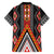 Niho Taniwha Taniko Motif Family Matching Long Sleeve Bodycon Dress and Hawaiian Shirt
