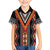 Niho Taniwha Taniko Motif Family Matching Long Sleeve Bodycon Dress and Hawaiian Shirt