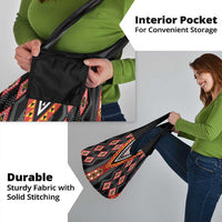 Niho Taniwha Taniko Motif Grocery Bag