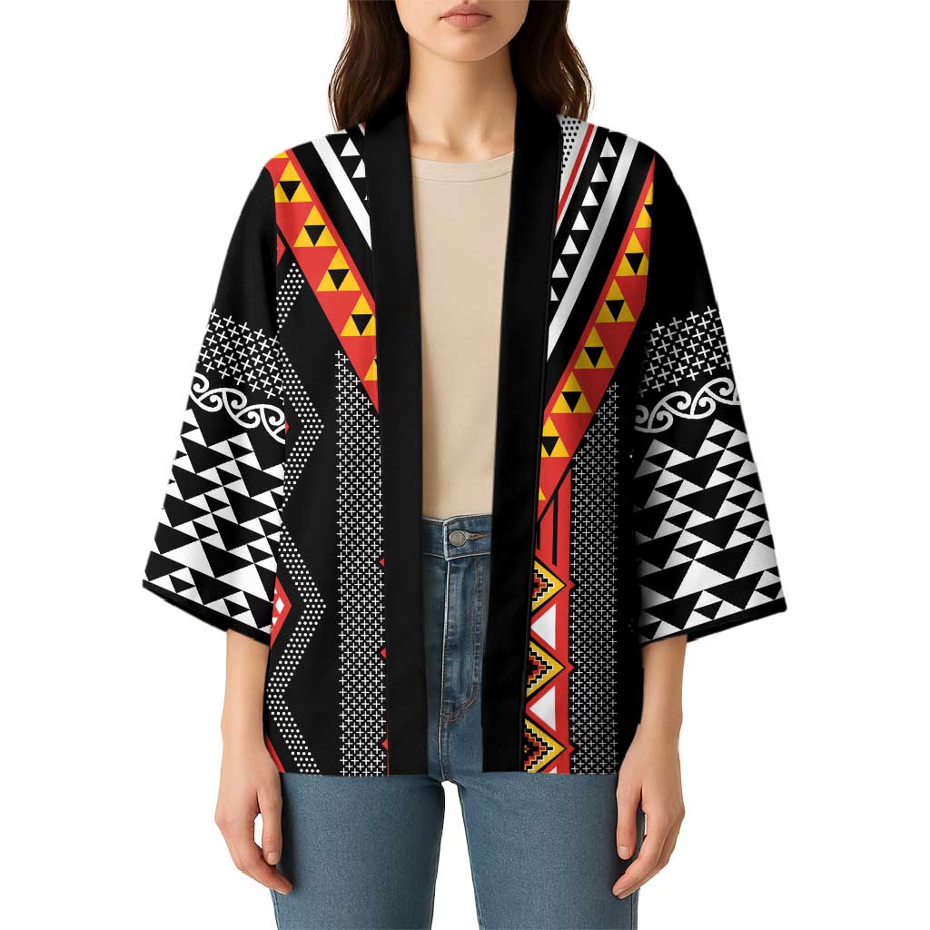 Niho Taniwha Taniko Motif Kimono - Polynesian Pride