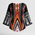 Niho Taniwha Taniko Motif Kimono Sleeve Blouse - Polynesian Pride