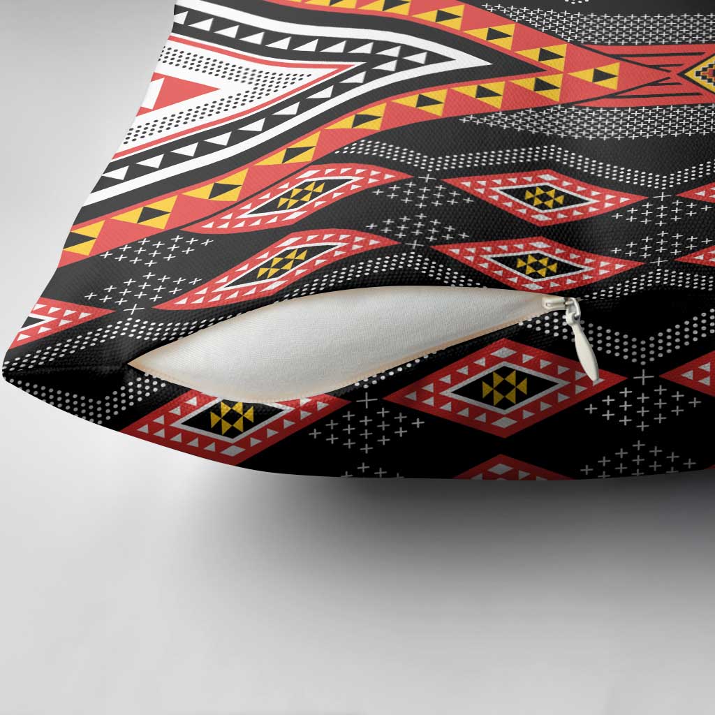 Niho Taniwha Taniko Motif Pillow Cover - Polynesian Pride