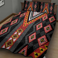 Niho Taniwha Taniko Motif Quilt Bed Set