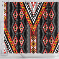 Niho Taniwha Taniko Motif Shower Curtain LT9 - Polynesian Pride