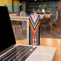 Niho Taniwha Taniko Motif Skinny Tumbler LT9 - Polynesian Pride