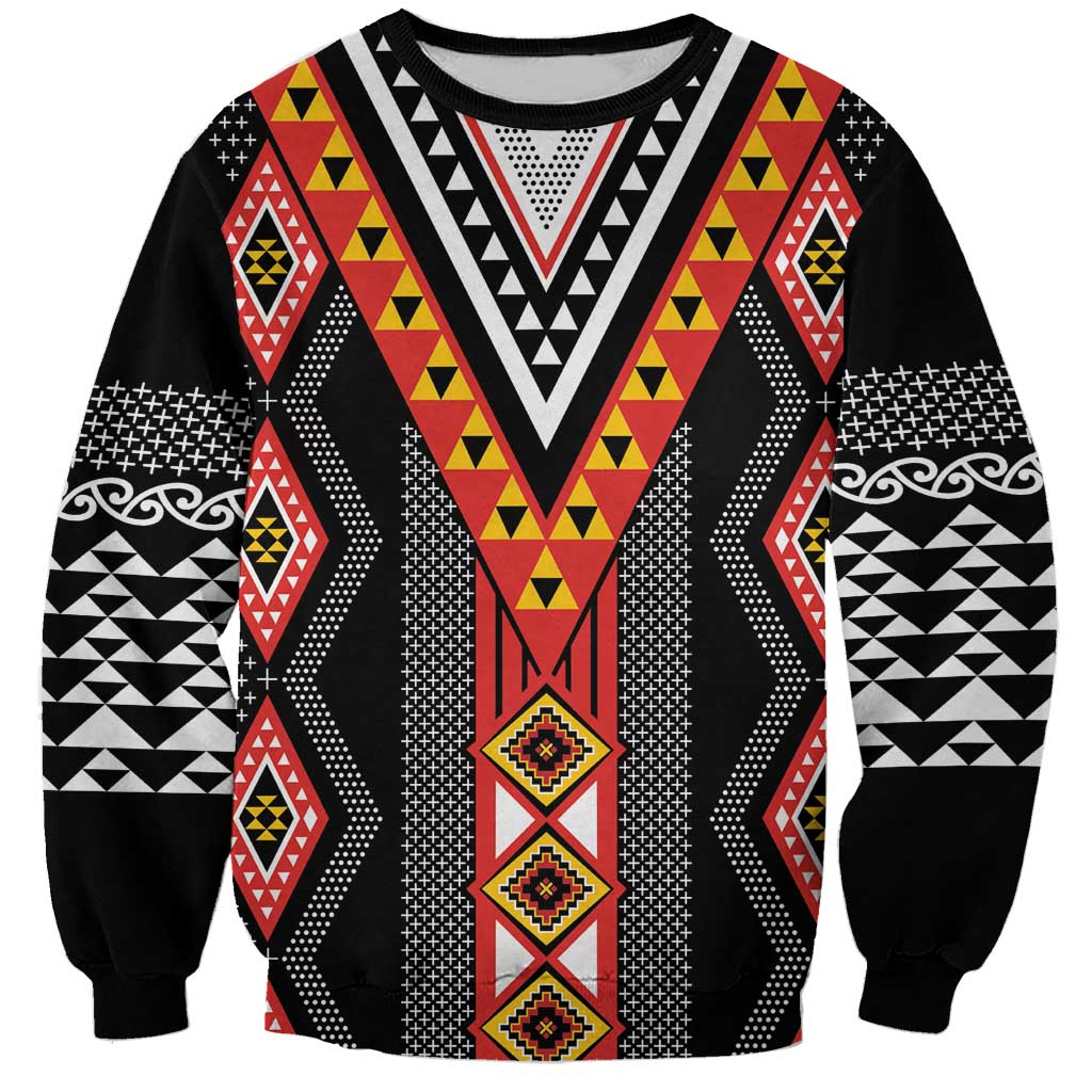 Niho Taniwha Taniko Motif Sweatshirt