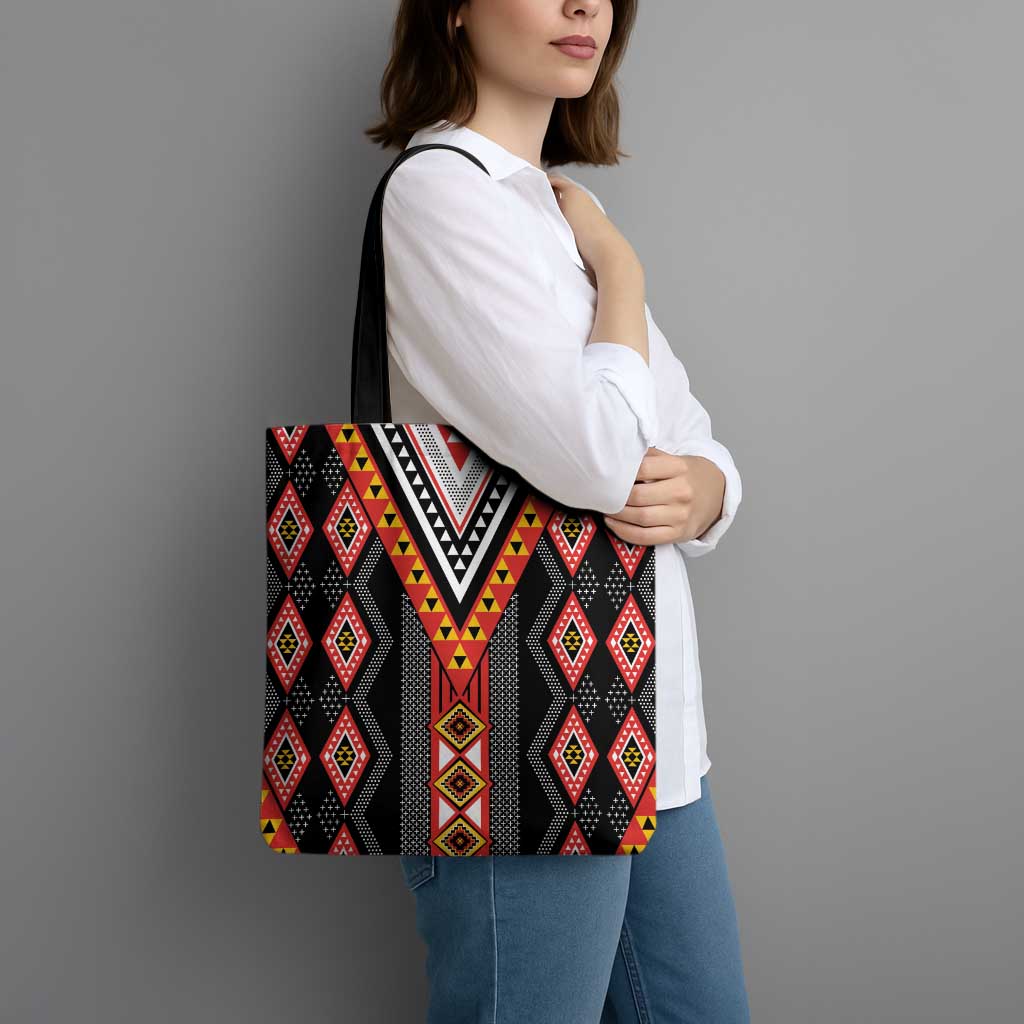 Niho Taniwha Taniko Motif Tote Bag - Polynesian Pride